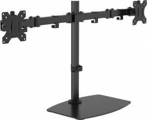 Freestanding Dual Monitor Desk Stand - Black