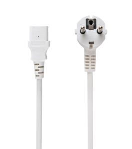 Power Cord (C13), VDE Approved,2m White