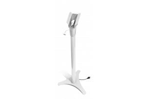 Adjustable Height VESA Mount Security Floor Stand - 45 Degree Display Floor Stand/ White