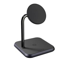 Magnetic Wireless Charger Aluminium 3 In 1 Black