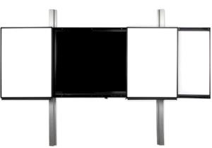 Cleverrail 2.0 - Electrically Height-adjustable Pylon Wall Mount For 65-86i-twofixed Whiteboard Surf