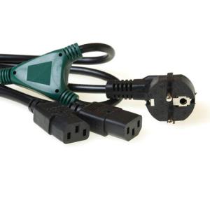 230v Split Cable Schuko Male - 2 X C13