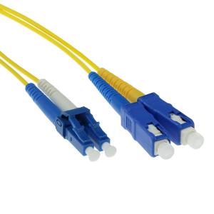 Fiber Patch Cable Lc/sc 9/125m Duplex Singlemode 1m Yellow