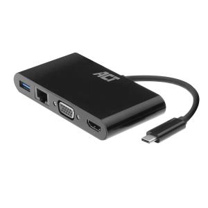 USB-C to HDMI or VGA Female Multiport Adapter Ethernet and 1x USB-A
