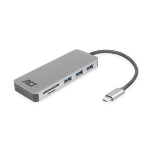 USB-C Hub and Card Reader with USB-A USB-C with PD Pass-Through Port 55W