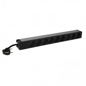 Pdu 19 Inches 1u 9 X 2p+e German Standard 1 Power Indicator