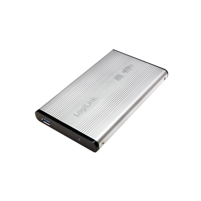 External Harddisk Enclosure 2.5in SATA USB 3.0 Alu Silver