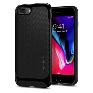 iPhone 8 Plus/7 Plus Case Neo Hybrid Herringbone Shiny Black