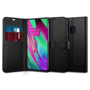 Galaxy A40 Case Wallet S Black