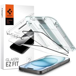 Screen Protector 6.1in iPhone 15 Glas.tR EZ Fit FC Black (2P)