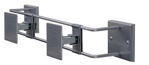 Double Screen Wall Bracket Adjustable Silver