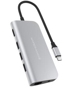 Hyperdrive Power Hub 9 In 1 USB-c Silver