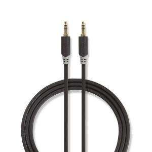 Cable Stereo Audio - 3.5mm Male To 3.5mm Male - 0.5m - Anthracite