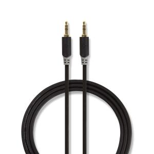 Cable Stereo Audio - 3.5mm Male To 3.5mm Male - 1m - Anthracite