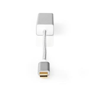 USB-c Adapter / USB 3.2 Gen 1 / USB-c Male / Rj45 Female / 1 Gbps / 0.20 M / Verguld / Gevlochten /