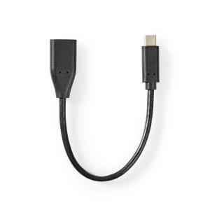 USB-c Adapter / USB 3.2 Gen 1 / USB-c Male / USB-a Female / 5 Gbps / Otg / 0.20m / Vernikkeld / Pvc