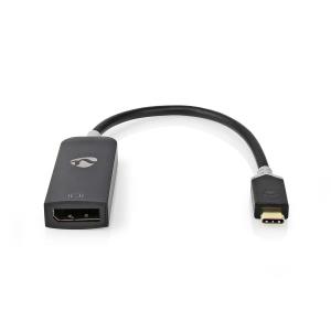 USB-c Adapter / USB 3.2 Gen 1 / USB-c Male / DisplayPort Female / 0.20 M / Verguld / Pvc / Antraciet