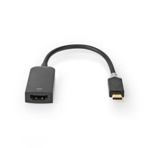 USB-c Adapter / USB 3.2 Gen 1 / USB-c Male / Hdmi Female / 4k-60hz / 0.20 M / Verguld / Pvc / Antrac