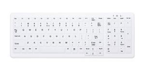 AK-C7000F-FUS Hygiene Compact Fully Sealed - Keyboard With Numeric Pad - Wireless - White - Qwerty US/Int'l